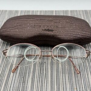 Cote D'Azur Eyeglass Frames 51-17-135 Mauve Silver Semi Rimless Oval with Case